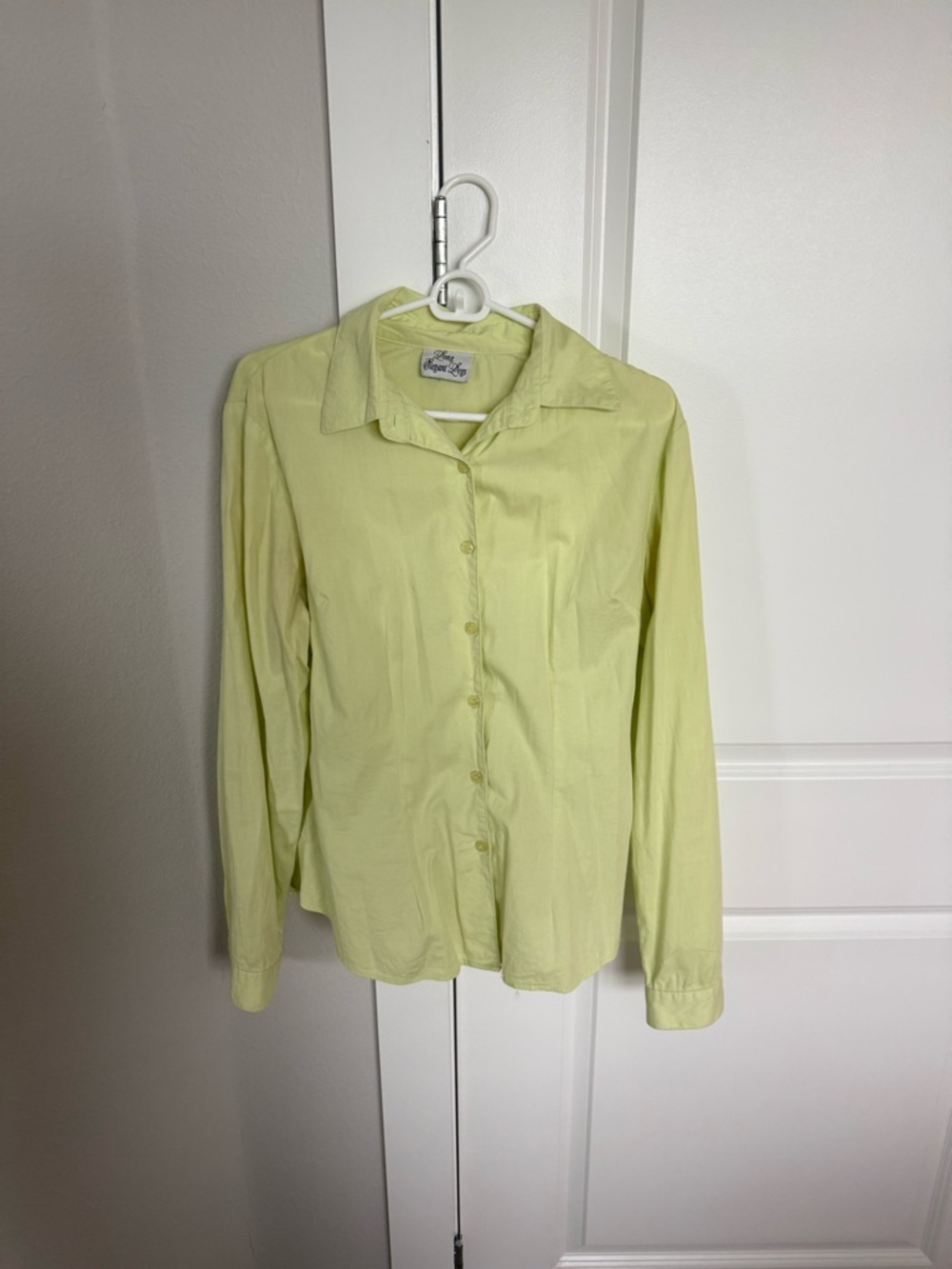 Long Elegant Legs Light Lime Button-Down Shirt